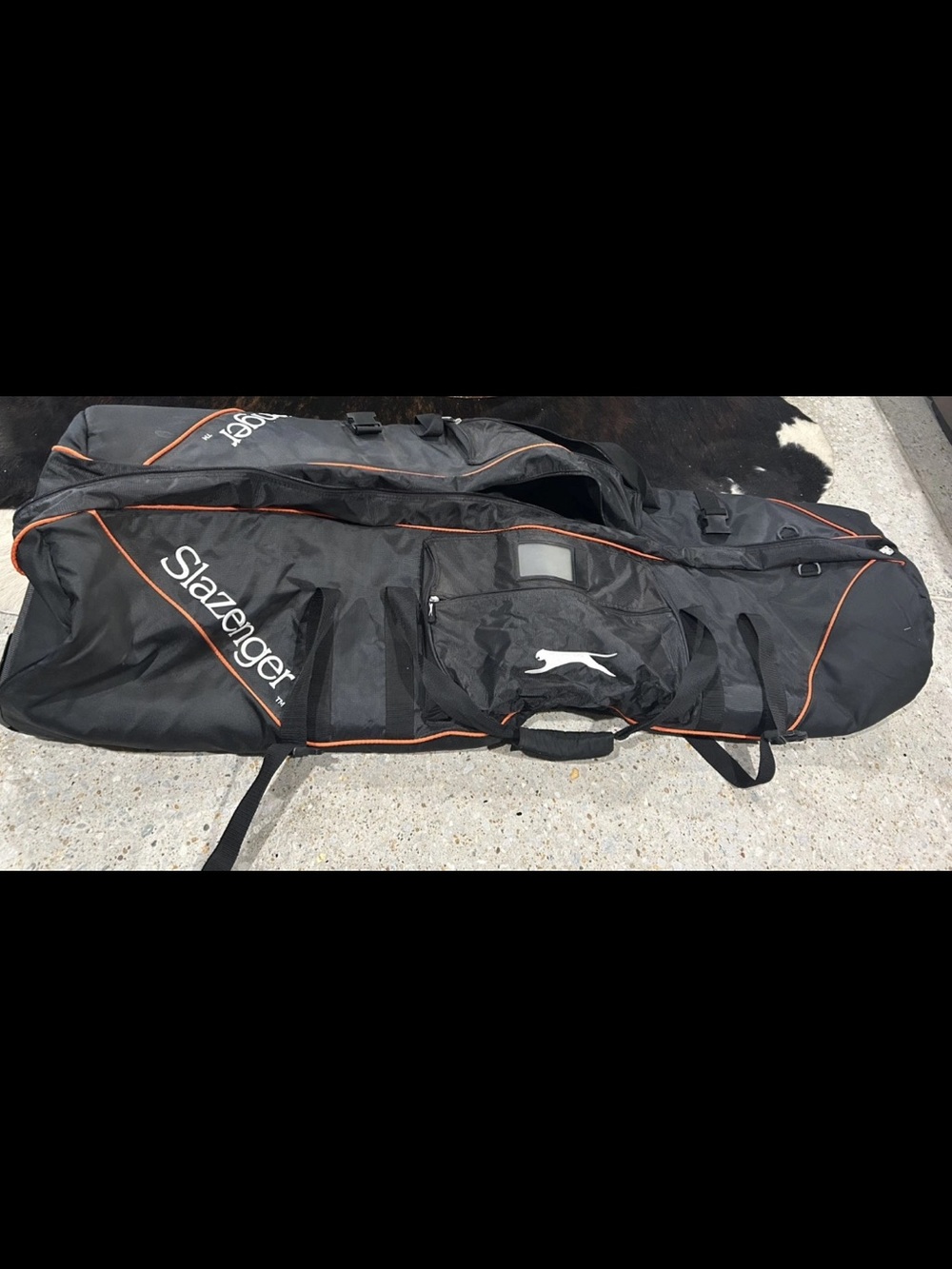 Slazenger Black and Orange Sports Duffel